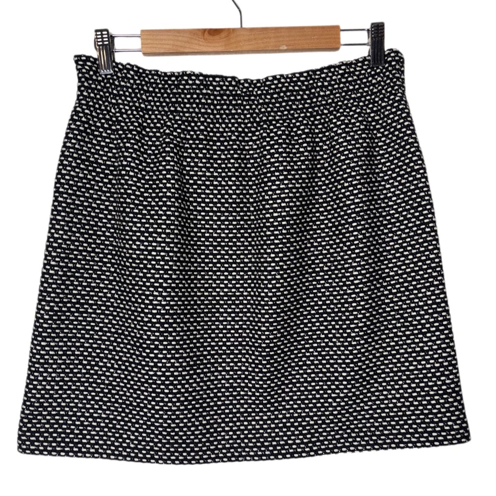 J.Crew Factory Sidewalk Skirt in Jacquard pattern black/white Woman's size 8
